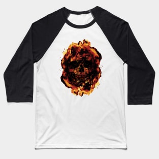 Fire Skull Baseball T-Shirt